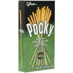 pocky matcha crema covered biscuit sticks