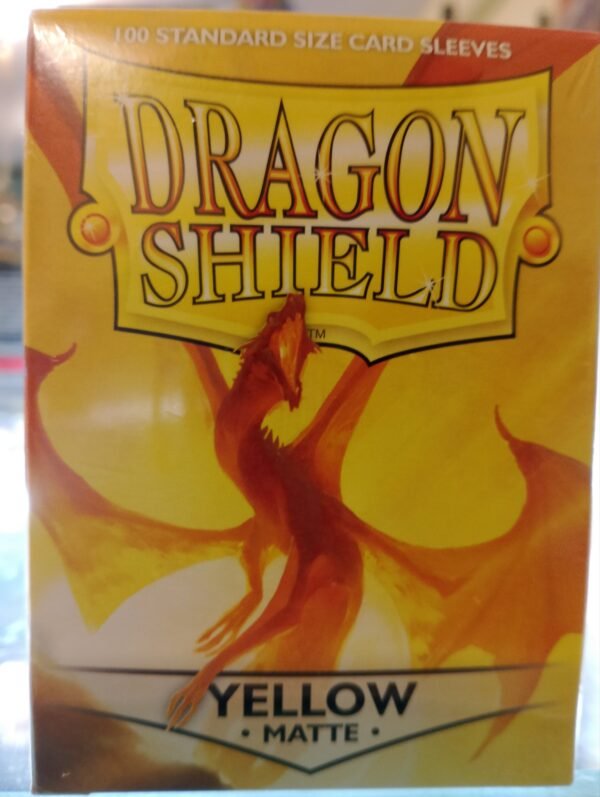 Dragon Shield 100 Standard Size Card Sleeves - Yellow Matte